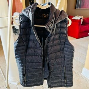 Navy blue puffer vest